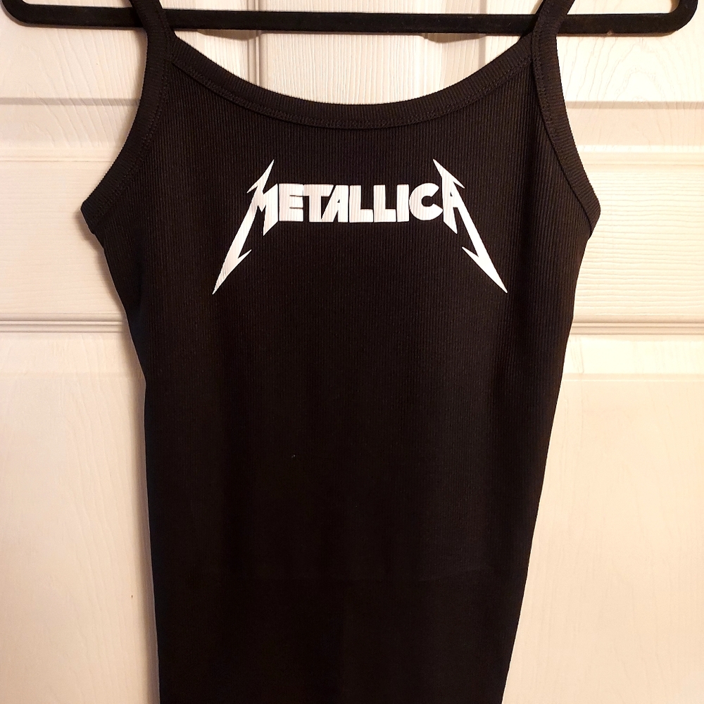 Metallica tank top ribbed vintage logo. Metallica fitted spaghetti strap… - Picture 3 of 3